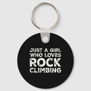 Just A Girl Who Loves Rock Climbing, Rock Climbing Keychain