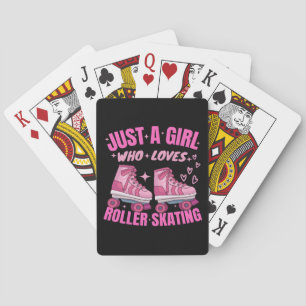 Just A Girl Who Loves Roller Skating Playing Cards