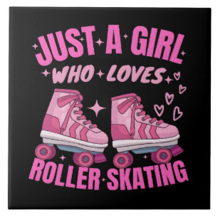Just A Girl Who Loves Roller Skating Tile