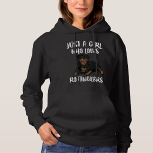 Just A Girl Who Loves Rottweilers Dog 25 Hoodie