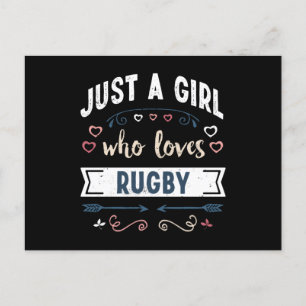 Just a Girl who loves Rugby Funny Gifts Postcard