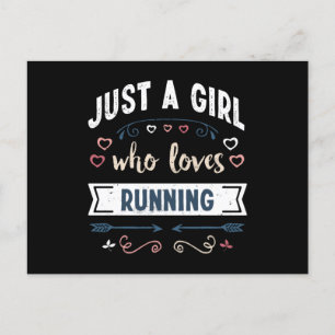 Just a Girl who loves Running Funny Gifts Postcard