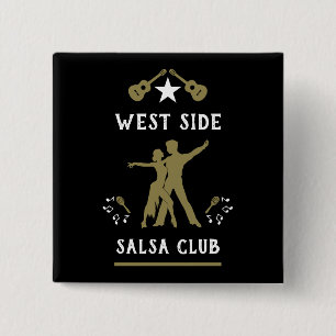 Just A Girl Who Loves Salsa Dance 2 Inch Square Button