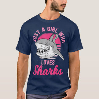 Just A Girl Who Loves Sharks 483 T-Shirt
