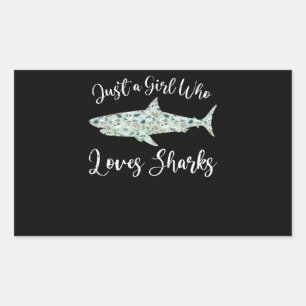 Just A Girl Who Loves Sharks - Gifts Ocean Shark Sticker