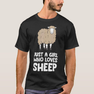 Just a Girl Who Loves Sheep Sheep Farm Animal T-Shirt