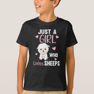 Just A Girl Who Loves Sheeps - Sweet Sheep T-Shirt