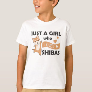 Just A Girl Who Loves Shiba Dogs Sweet Animals T-Shirt