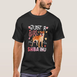 Just A Girl Who Loves Shiba Inu Girls Dog T-Shirt