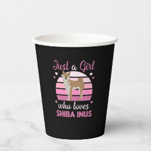 Just A Girl Who Loves Shiba Inus Cute Dog Paper Cups