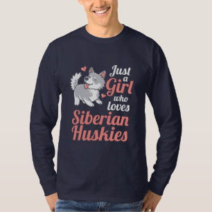 Just A Girl Who Loves Siberian Husky T-Shirt