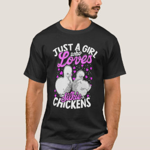 Just A Girl Who Loves Silkie Chickens Kids Silky C T-Shirt
