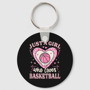 Just A Girl Who Loves Sketll Cow Print Girls Sketl Keychain