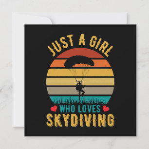 just a girl who loves skydiving invitation