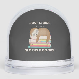 Just a girl who loves sloths and books Reader T-Sh Snowglobe
