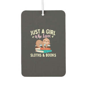 Just A Girl Who Loves Sloths & Books - Bookworm Re Air Freshener