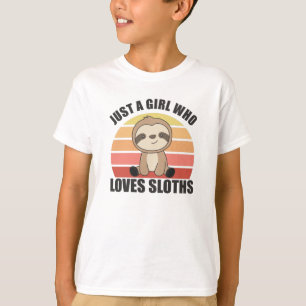 Just A Girl Who Loves Sloth's Cute Animals Vintage T-Shirt