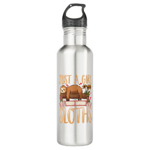 Just A Girl Who Loves Sloths Cute Sloth T-Shirt 710 Ml Water Bottle