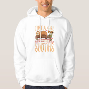 Just A Girl Who Loves Sloths Cute Sloth T-Shirt Hoodie
