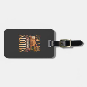 Just A Girl Who Loves Sloths Cute Sloth T-Shirt Luggage Tag