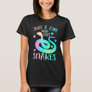 Just A Girl Who Loves Snakes Cute Snake Themed Lov T-Shirt