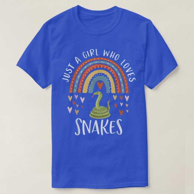 Just A Girl Who Loves Snakes Rainbow Gifts For Sna T-Shirt (Design Front)