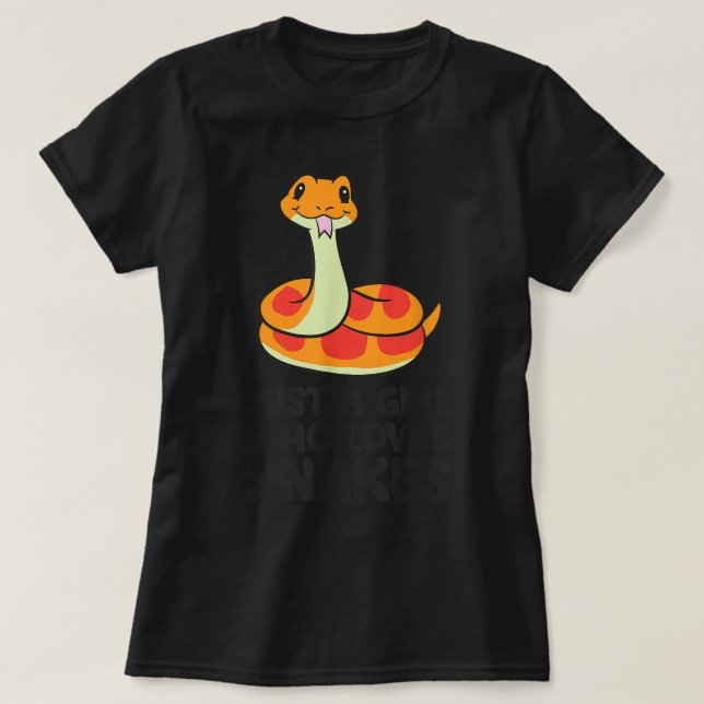Just A Girl Who Loves Snakes T-Shirt (Design Front)