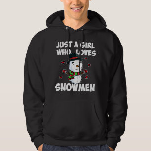 Just A Girl Who Loves Snowman Cute Frozen Snowman  Hoodie