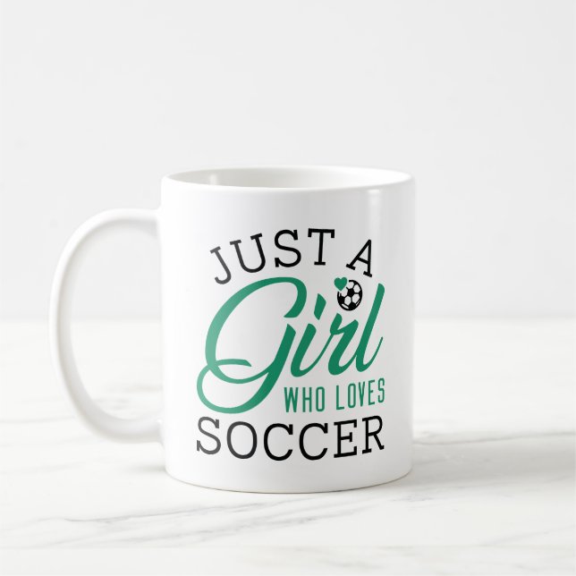 Just A Girl Who Loves Soccer Coffee Mug (Left)