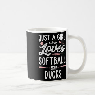 Just A Girl Who Loves Softll And Ducks Gift Women Coffee Mug