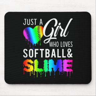 Just A Girl Who Loves Softll And Slime Tee Gift Mouse Pad