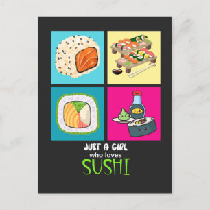 Just a girl who loves Sushi     Postcard