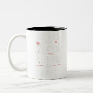 Just A Girl Who Loves Tennis And Math Gift Women T Two-Tone Coffee Mug