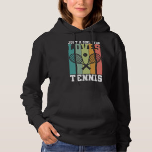 Just a girl who loves Tennis Tennis Player Gift Hoodie