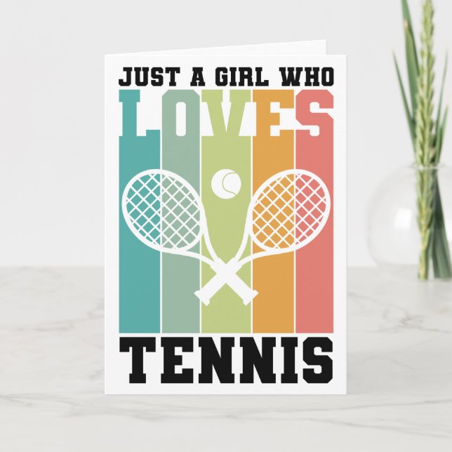 Just a girl who loves Tennis | Tennis Player Gifts Card (Front)