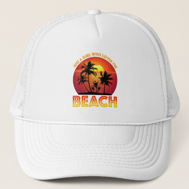 Just A Girl Who Loves The Beach Trucker Hat (Front)