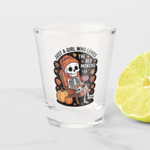 Just a Girl Who Loves the Ber Months Christmas Shot Glass