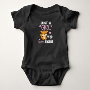 Just A Girl Who Loves Tigers Sweet Animals Tiger Baby Bodysuit