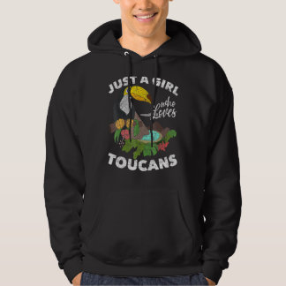 Just A Girl Who Loves Toucans Rainforest Animal Bi Hoodie