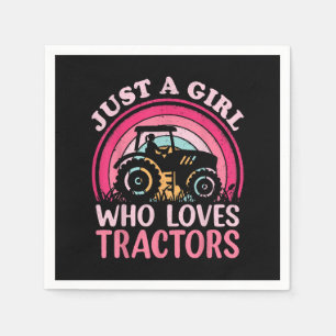 Just A Girl Who Loves Tractors Napkin