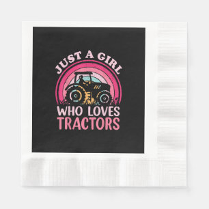 Just A Girl Who Loves Tractors Napkin