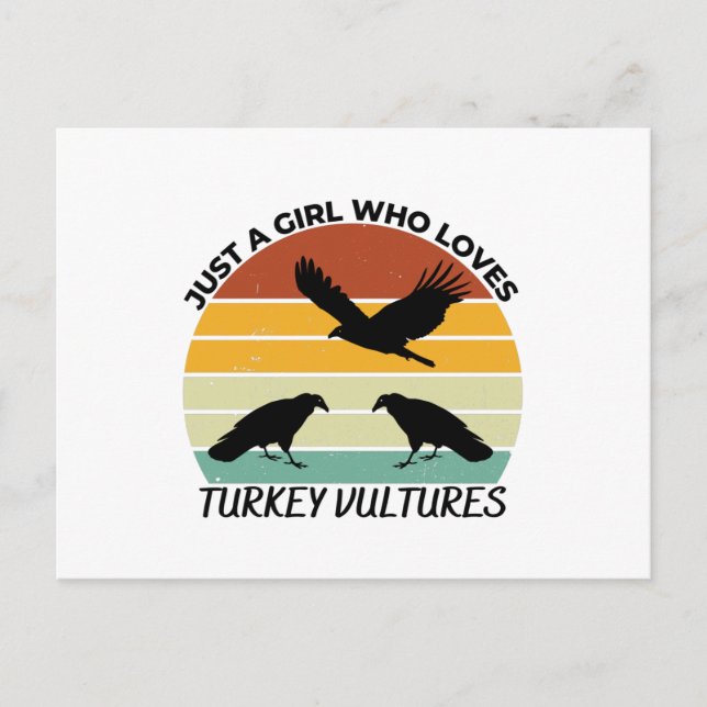 Just a girl who loves turkey vultures postcard (Front)
