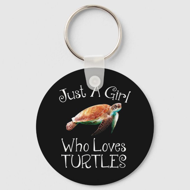 Just A Girl Who Loves Turtles Keychain (Front)