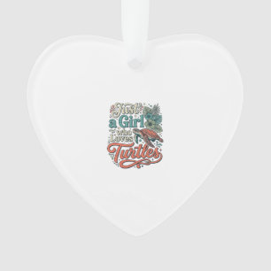 Just a Girl Who Loves Turtles Vintage Shirt Design Ornament