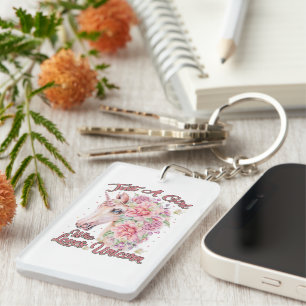 Just A Girl Who Loves Unicorn Keychain