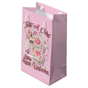 Just A Girl Who Loves Unicorn Small Gift Bag