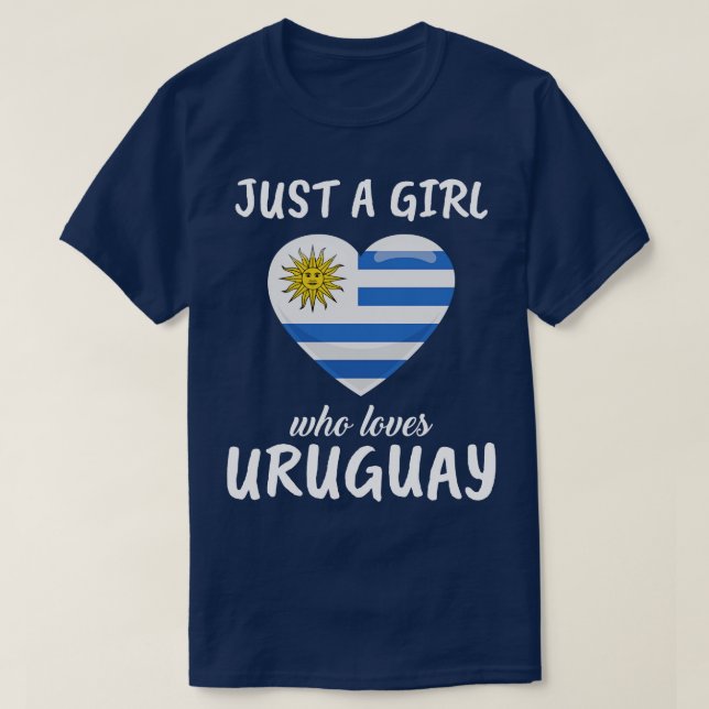 Just A Girl Who Loves Uruguay T-Shirt (Design Front)