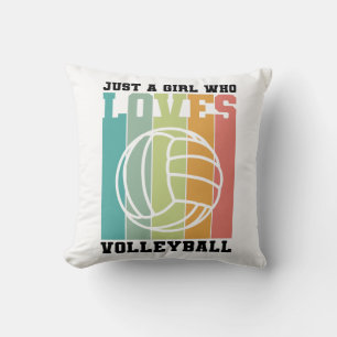 Just a girl who loves Volleyball Throw Pillow