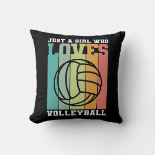 Just a girl who loves Volleyball Throw Pillow