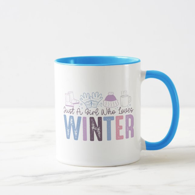 Just a Girl Who Loves Winter Cute Seasonal Design Mug (Right)